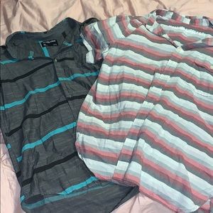 Men’s button down short sleeve shirts. Both XL.